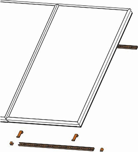 CitrinSolar Kollektormontageset Aufdach Erweiterung für CS 155 Aluminium sonstige Oberflächenschutz ohne Kabelkanal