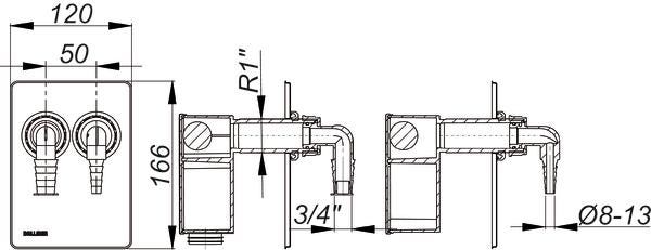 DALLMER Anschlussset Waschgeräte-Siphon 400 Vario