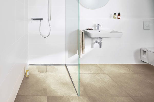 DALLMER Duschrinne CeraWall Pure aus Edelstahl 1.4301, 20 x 66 mm, Belastungsklasse K 3 (300 kg)