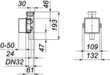 DALLMER Wandeinbau-Kondensat-Siphon 138, DN 32