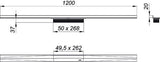 DALLMER Duschrinne CeraWall Pure aus Edelstahl 1.4301, 20 x 66 mm, Belastungsklasse K 3 (300 kg)
