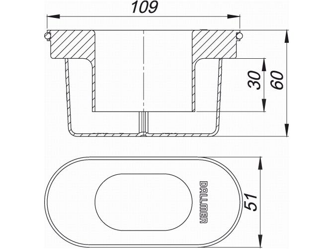 DALLMER Geruchsverschluss CeraLine Plan