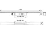 DALLMER Duschrinne CeraWall Pure aus Edelstahl 1.4301, 20 x 66 mm, Belastungsklasse K 3 (300 kg)