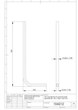 Druckspülrohre Kunststoff weiß gerade 28 / 26 x 250 x 700 mm