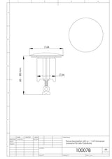 Excenterstopfen MS vc 1 1/4" Universal passend für alle Fabrikate