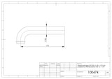Abgangsbogen 90 Grad Messing verchromt mit Bördelrand und Rohraußendurchmesser 32 mm