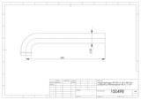 Abgangsbogen 90 Grad Messing verchromt mit Bördelrand und Rohraußendurchmesser 32 mm