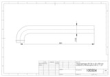 Abgangsbogen 90 Grad Messing verchromt mit Bördelrand und Rohraußendurchmesser 32 mm