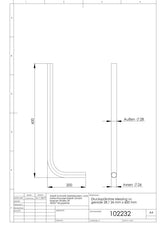 Druckspülrohre Messing vc gerade 28 / 26 mm x 700 mm