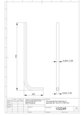 Druckspülrohre Messing vc gerade 28 / 26 mm x 700 mm