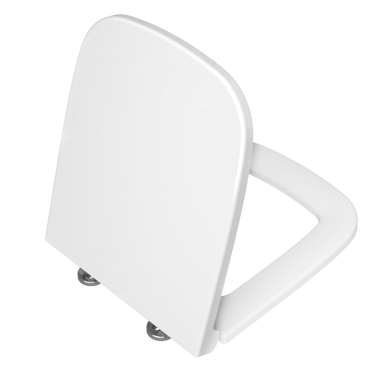 VitrA S20 WC-Sitz eckige Form (passend zu eckigen WCs mit Spülrand) ohne Absenkautomatik Duroplast Weiß Hochglanz