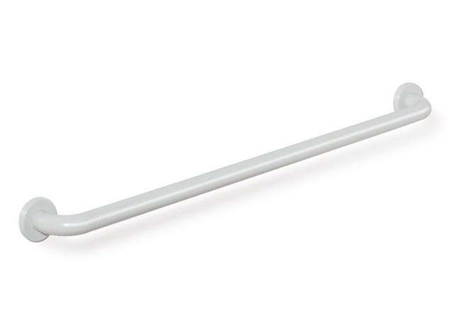 HEWI Haltegriff der Serie 801, Polyamid, weiß, mit Stahlkern, Wandbefestigung verdeckt, Durchmesser 33 mm