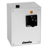 Kampmann 2-Stufen-Drehstromschalter, HxBxL 130 mm x 122 mm x 171 mm, nur Umluft, 10 A, Schutzart IP 43, passend für Lufterhitzer/Luftschleier Drehstrommotor AC