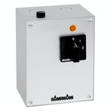 Kampmann 2-Stufen-Drehstromschalter, HxBxL 130 mm x 122 mm x 171 mm, nur Umluft, 10 A, Schutzart IP 43, passend für Lufterhitzer/Luftschleier Drehstrommotor AC