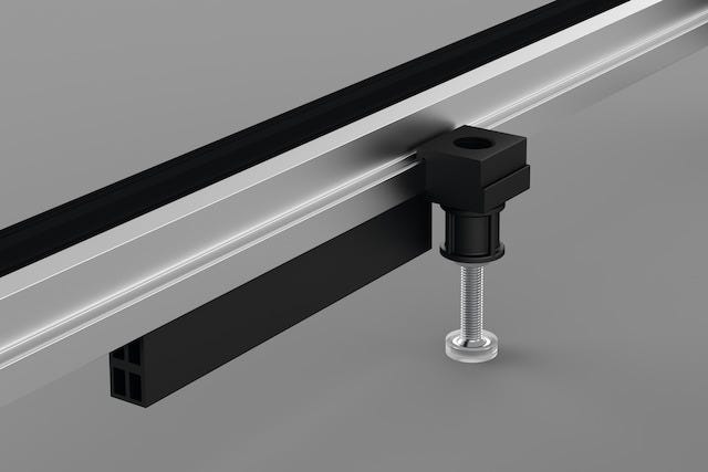 Einbausystem Universal, Aluminium/Kunststoff, rahmenbasierend, höhenverstellbar, schallschutzklasse 3