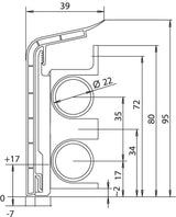 HZ-Schelle 2150 höhenverstellbar, 22 mm Befestigung über Rohr SLF/Plus SLT SLL