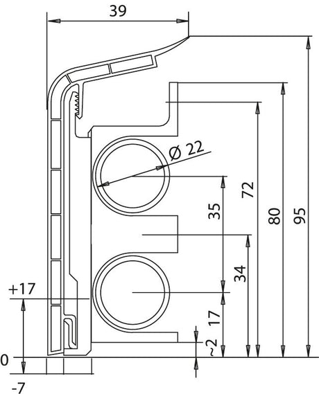 HZ-Schelle 2150 höhenverstellbar, 22 mm Befestigung über Rohr SLF/Plus SLT SLL