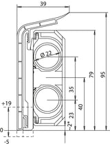 HZ-Schelle 2250 höhenverstellbar, 22 mm Befestigung unter Rohr SLF/Plus SLT SLL