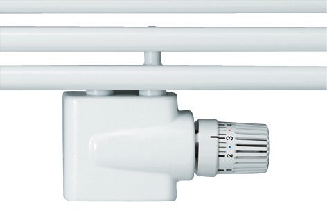 ZE Zubehör Zehnder Vario Anschl.-Armatur vernickelt inkl. Blende weiß RAL 9016