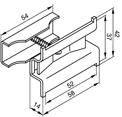 ZE Zubehör Halter BH weiß RAL 9016