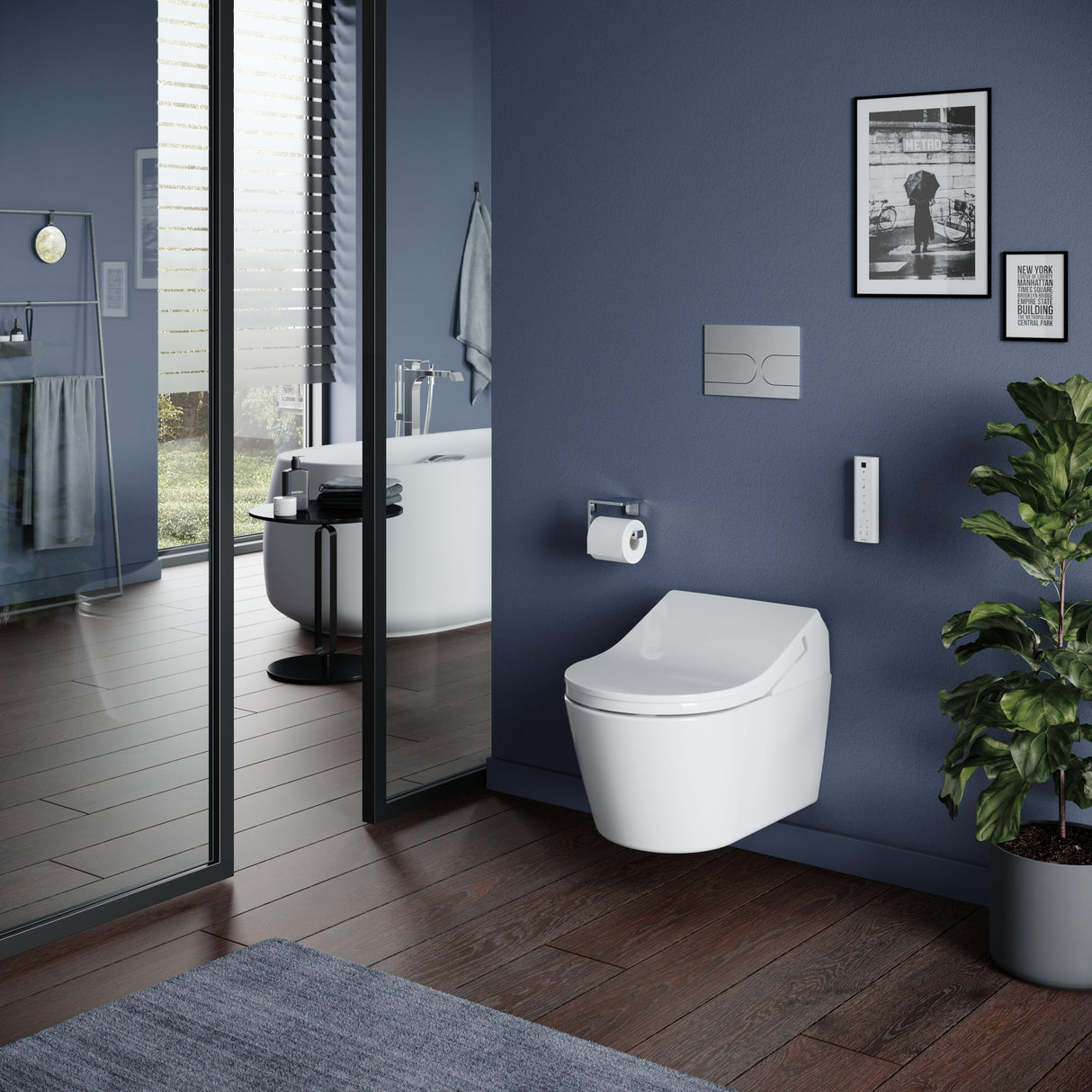RP Wand-Tiefspül-WC randlos, für WASHLET®, rev. Befestigung