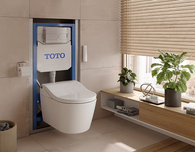 RP Wand-Tiefspül-WC randlos, für WASHLET®, rev. Befestigung