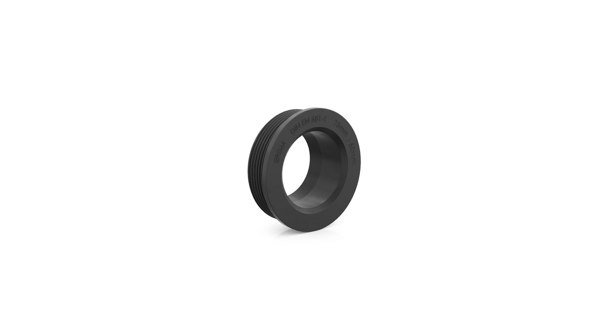 Gummiadapter CGA, schwarz, Einsteck-Übergangsring, ohne Schlauchklemme, ohne Typenzulassung nach BBR/EKS