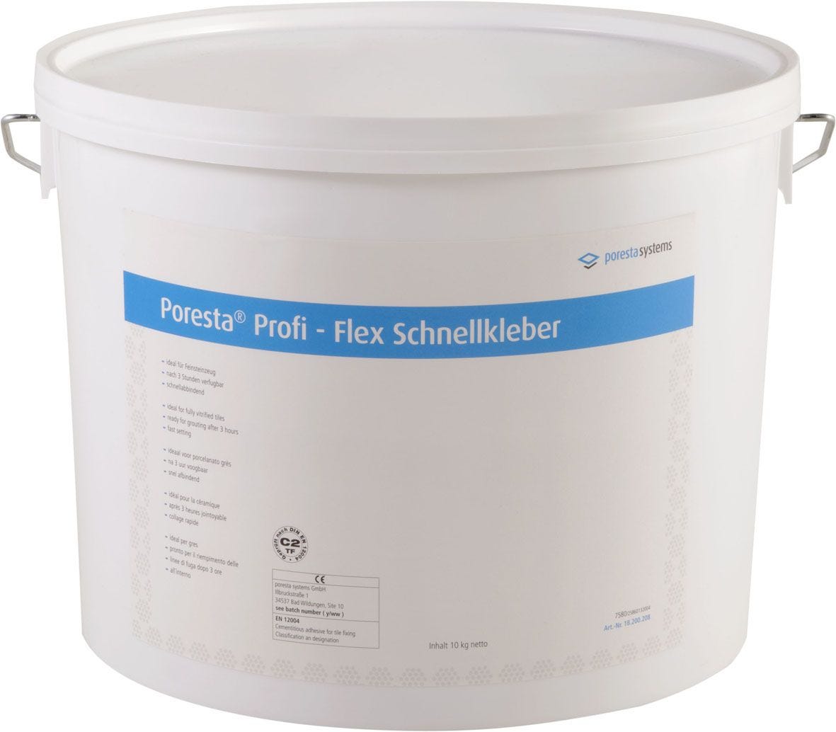 Poresta Duschsystem Montagezubehör Profi-Flex Schnellkleber 10 kg