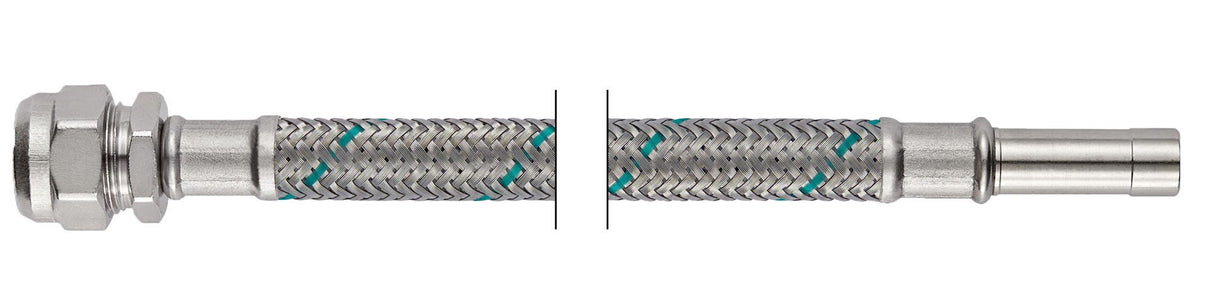 NEOPERL NEOFLEX Panzerschlauch DN8 Quetschverschraubung x Rohrstutzen 3/8"/10mm x 10mm