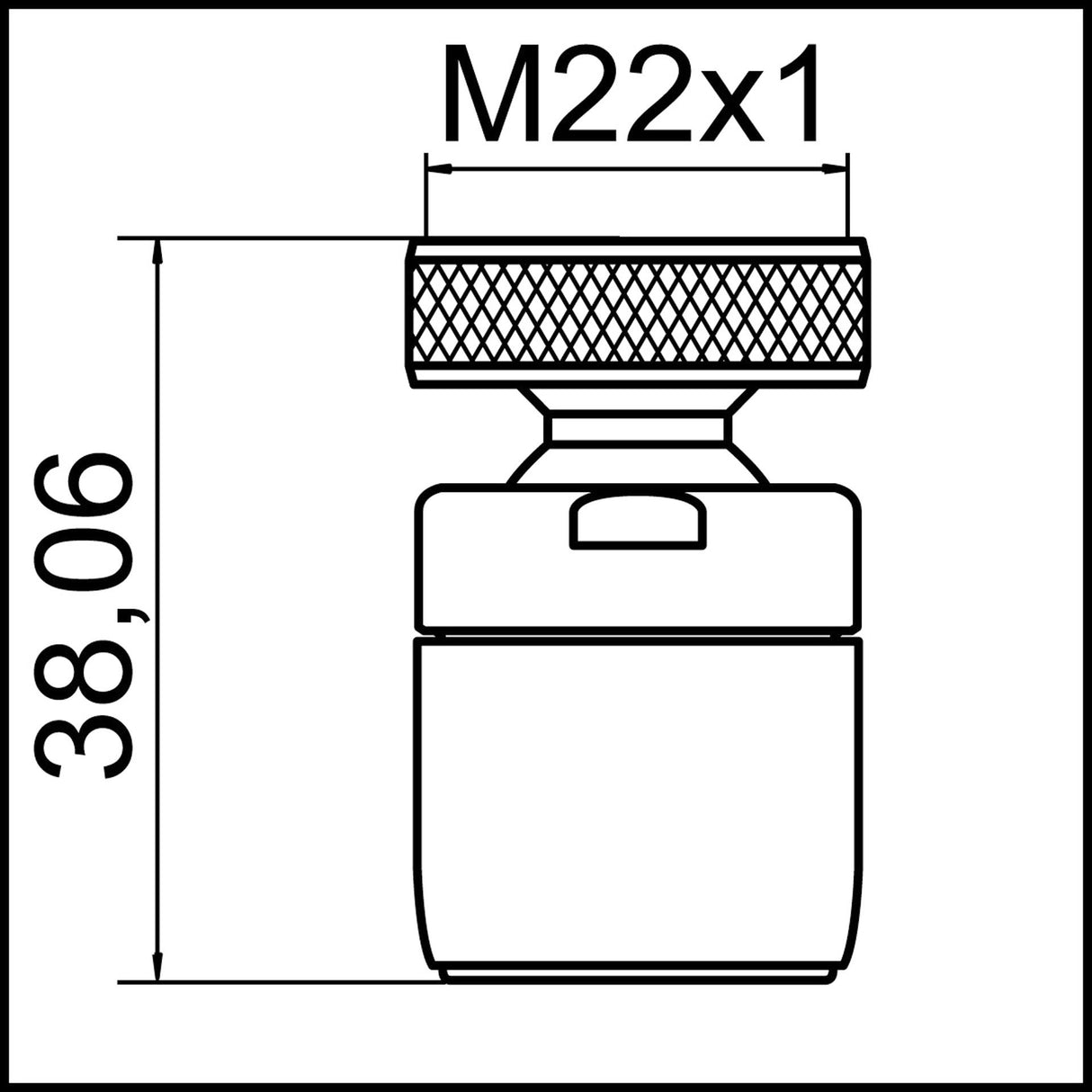 NEOPERL CASCADE SLC AC Strahlregler mit Kugelgelenk verchromt/ M22x1, A=13.5-15 l/min Beutel ohne Euroloch