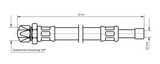 NEOPERL NEOFLEX Panzerschlauch DN8 Quetschverschraubung x Rohrstutzen 3/8"/10mm x 10mm