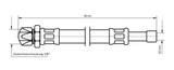 NEOPERL NEOFLEX Panzerschlauch DN8 Quetschverschraubung x Rohrstutzen 3/8"/10mm x 10mm