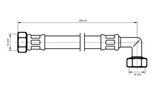 NEOPERL NEOFLEX Panzerschlauch DN13 IG x IG gebogen 3/4" x 3/4"