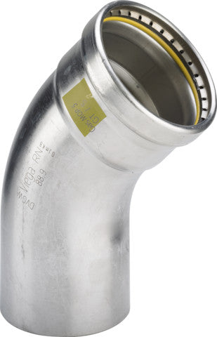Viega Sanpress Inox G XL-Bogen 45° mit 1 Muffe SC-Contur Stahl nichtrostend, Modell 0226XL