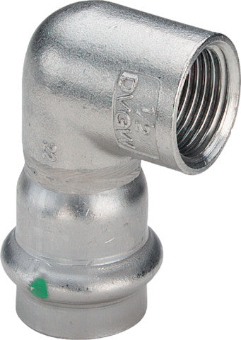 Viega Sanpress Inox-Übergangswinkel 90° mit IG SC-Contur Stahl nichtrostend, Modell 2314.2