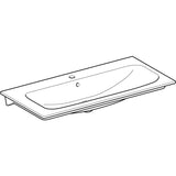 GE Renova Plan Möbelwaschtisch, 100x48cm m. Hl., m. Ül., weiß, KeraTect