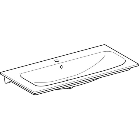 GE Renova Plan Möbelwaschtisch, 100x48cm m. Hl., m. Ül., weiß, KeraTect
