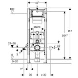 GE Duofix Element für WWC, 112 cm mit Sigma UP-SPK 12 cm, BF