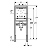 GE Duofix Element für WT, 130 cm für AP-Armatur, mit UP-GV