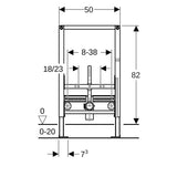 GE Duofix Element für Bidet 82 cm Universal
