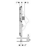 GE Duofix Element für Urinal 112-130 cm Universal für verdeckte Urinalsteuerung