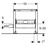 GE Duofix Element für Dusche 50cm mit Wandablauf d50