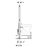GE Duofix Element für Bidet 112 cm Universal