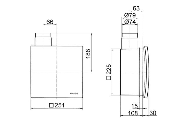 MC Ventilatoreinsatz ER 60 G 62 m3/h, mit Grundlastschaltung