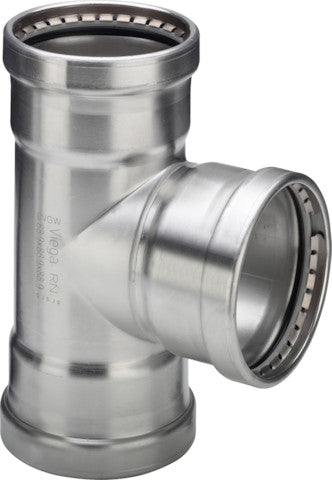 Viega T-Stück mit SC Sanpress Inox XL 2318XL in 76,1x64x76,1mm Edelstahl