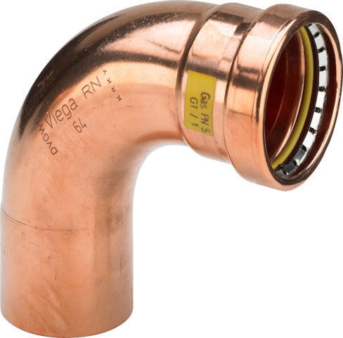 Viega Bogen 90 Grad Profipress G XL 2616.1XL für Gas in 64,0mm Kupfer